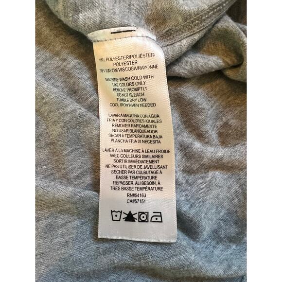 Calvin Klein Performance Gray Short Sleeve Top With A White Logo Size M - Picture 3 of 4